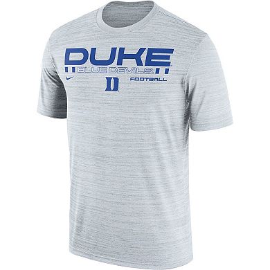 Men's Nike White Duke Blue Devils Velocity Legend Dri-Fit Performance T-Shirt