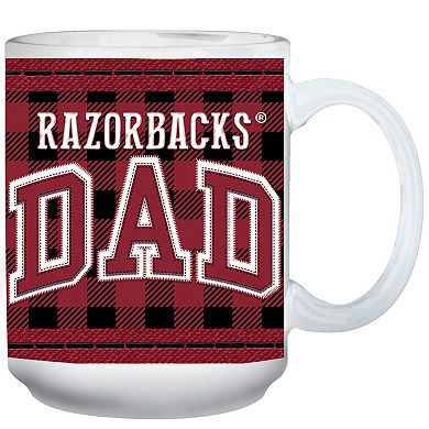 Arkansas Razorbacks 15oz. Buffalo Plaid Father's Day Mug