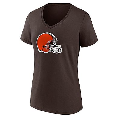 Women's Fanatics Branded Deshaun Watson Brown Cleveland Browns Player Icon Name & Number V-Neck T-Shirt
