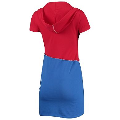 Women's Refried Apparel Red/Royal Chicago Cubs Hoodie Dress