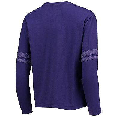 Women's Original Retro Brand Purple LSU Tigers Vault Vintage Stripe Long Sleeve T-Shirt