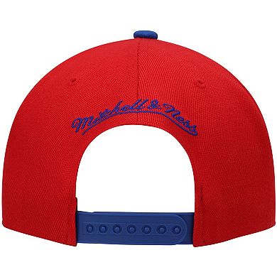 Men's Mitchell & Ness Red/Royal Sacramento Kings Hardwood Classics Snapback Hat