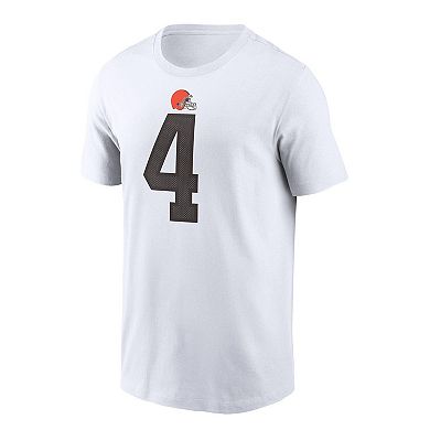 Men's Nike Deshaun Watson White Cleveland Browns Player Name & Number T-Shirt