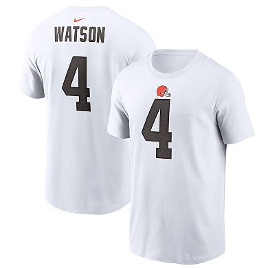 Men's Nike Deshaun Watson White Cleveland Browns Player Name & Number T-Shirt