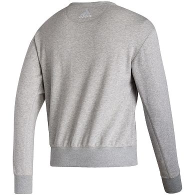 Men's adidas Heathered Gray Florida Panthers Vintage Pullover Sweatshirt