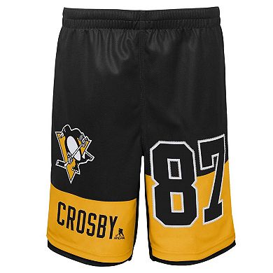 Youth Sidney Crosby Black Pittsburgh Penguins Pandemonium Name & Number Shorts