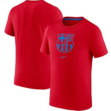 Men's Nike Red Barcelona Team Crest T-Shirt