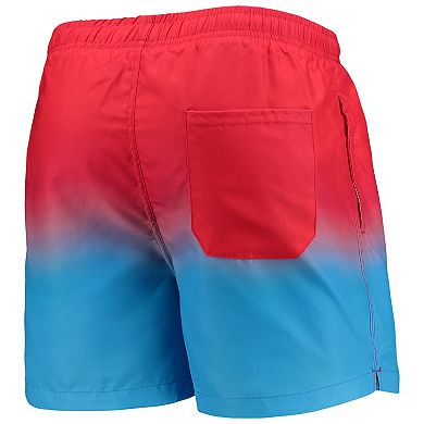 Men's FOCO Light Blue Houston Oilers Gridiron Classics Retro Dip-Dye Swim Shorts