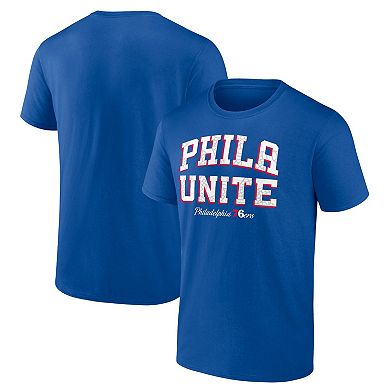 Men's Fanatics Branded Royal Philadelphia 76ers Hometown Collection Phila Unite T-Shirt