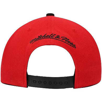 Men's Mitchell & Ness Red/Black Miami Heat Hardwood Classics Snapback Hat