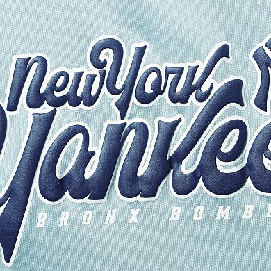 Women's The Wild Collective Light Blue New York Yankees Open Back Twist-Tie Tank Top