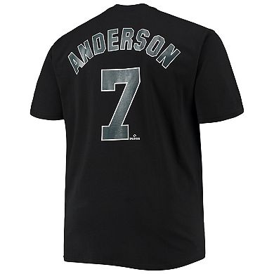 Men's Fanatics Branded Tim Anderson Black Chicago White Sox Big & Tall Logo T-Shirt