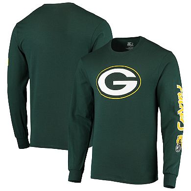 Men's Starter Green Green Bay Packers Halftime Long Sleeve T-Shirt