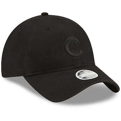 Women's New Era Chicago Cubs Black on Black Core Classic II 9TWENTY Adjustable Hat