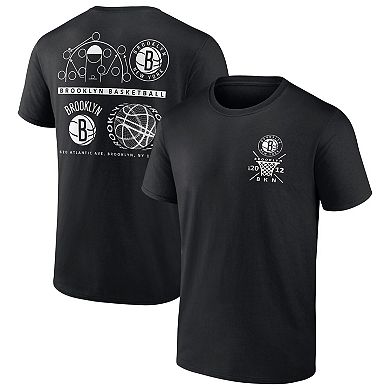 Men's Fanatics Branded Black Brooklyn Nets Court Street Collective T-Shirt