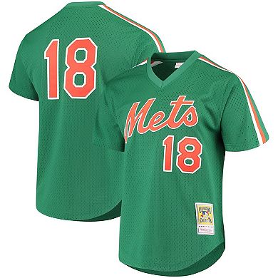 Men's Mitchell & Ness Darryl Strawberry Green New York Mets Cooperstown Mesh Batting Practice Jersey