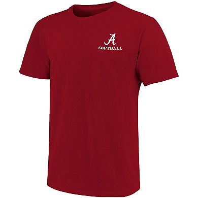 Men's Crimson Alabama Crimson Tide Softball Seal T-Shirt