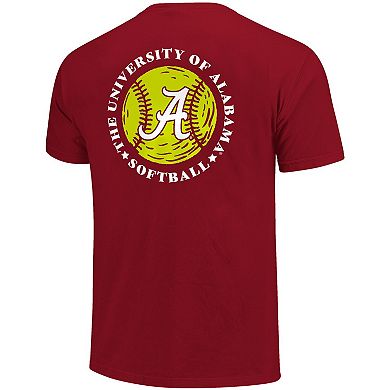 Men's Crimson Alabama Crimson Tide Softball Seal T-Shirt