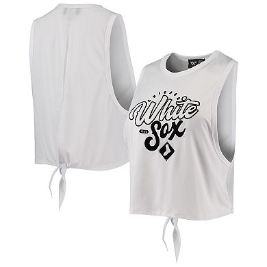Women's The Wild Collective White Chicago White Sox Open Back Twist-Tie Tank Top