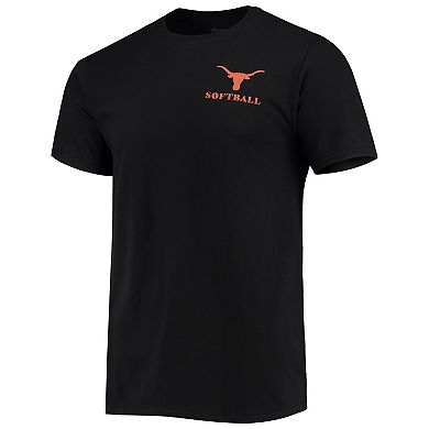 Men's Black Texas Longhorns Softball Seal T-Shirt