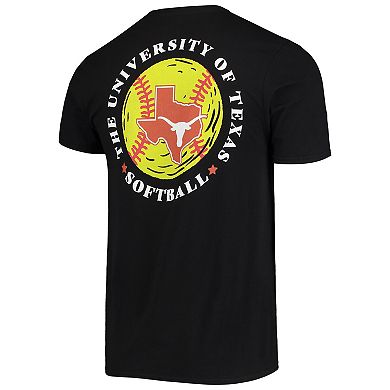 Men's Black Texas Longhorns Softball Seal T-Shirt