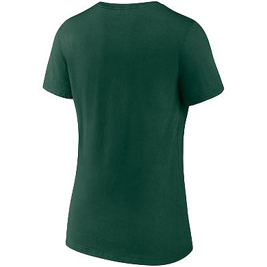 Women's Fanatics Branded Hunter Green Milwaukee Bucks Hometown Collection Brew City V-Neck T-Shirt
