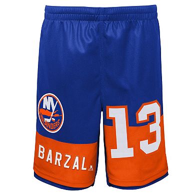 Youth Mathew Barzal Royal New York Islanders Pandemonium Name & Number Shorts