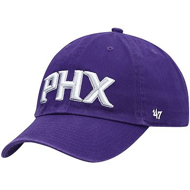 Men's '47 Purple Phoenix Suns Clean Up Wordmark Adjustable Hat