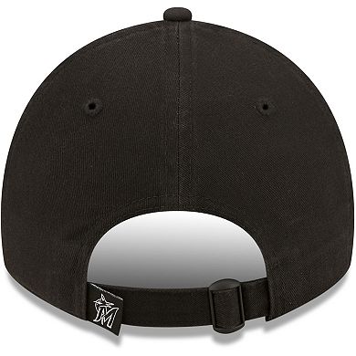 Women's New Era Miami Marlins Black on Black Core Classic II 9TWENTY Adjustable Hat