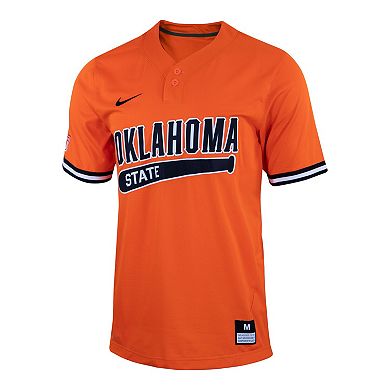 Men's Nike Orange Oklahoma State Cowboys Two-Button Replica Baseball Jersey