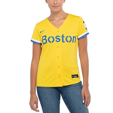 Women's Nike Rafael Devers Gold Boston Red Sox City Connect Replica Player Jersey