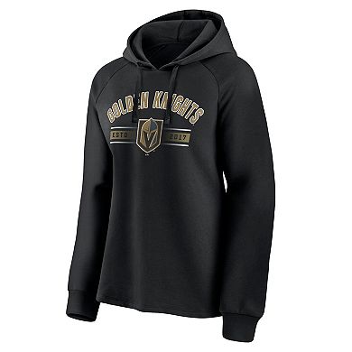 Women's Fanatics Branded Black Vegas Golden Knights Perfect Play Raglan Pullover Hoodie