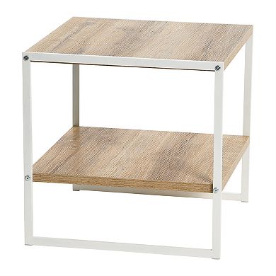 Household Essentials 2-Tier Square End Table