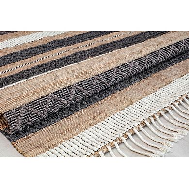 Rugs America Isle Farmhouse Stripe Area Rug