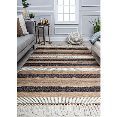 Rugs America Isle Farmhouse Stripe Area Rug