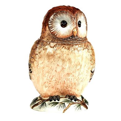 Certified International Winters Walk Owl 3D Cookie Jar