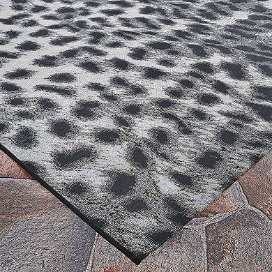 Couristan Dolce Lynx Ivory-Charcoal Indoor Outdoor Area Rug