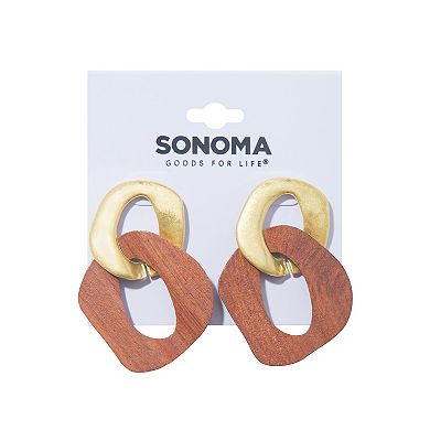 Sonoma Goods For Life Gold Tone Big Link Drop Earrings