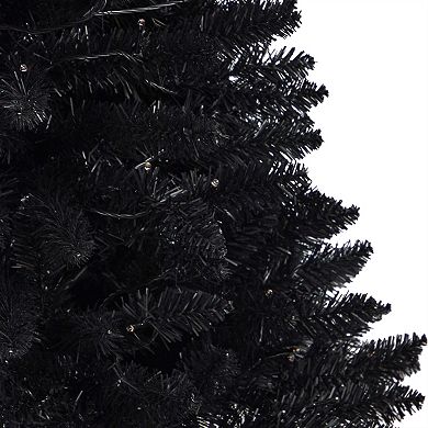 nearly natural 4ft. Black Halloween 100-Light LED Artificial Christmas Tree