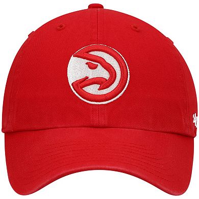Men's '47 Red Atlanta Hawks Team Clean Up Adjustable Hat
