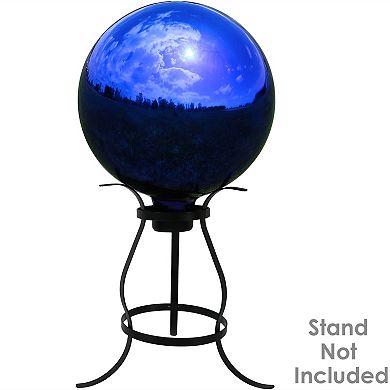 Sunnydaze Blue Mirrored Surface Gazing Globe - 10 in - Set of 2