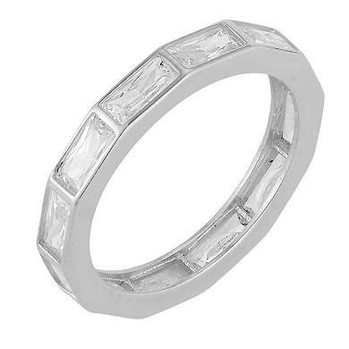 Sunkissed Sterling Cubic Zirconia Band Ring