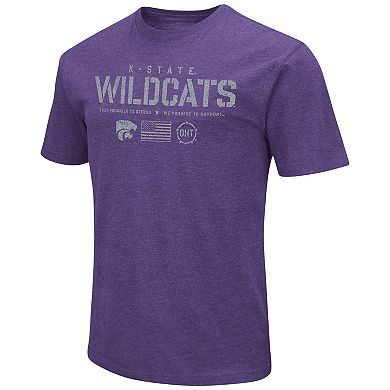 Men's Colosseum Purple Kansas State Wildcats OHT Military Appreciation Flag 2.0 T-Shirt