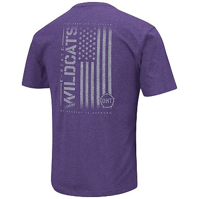 Men's Colosseum Purple Kansas State Wildcats OHT Military Appreciation Flag 2.0 T-Shirt
