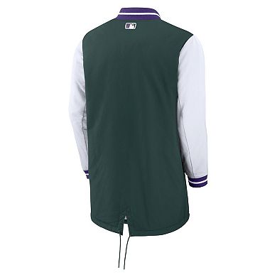 Men's Nike Green Colorado Rockies Authentic Collection 2022 City Connect Full-Zip Dugout Jacket