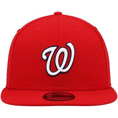 Men's New Era Red Washington Nationals Primary Logo 9FIFTY Snapback Hat