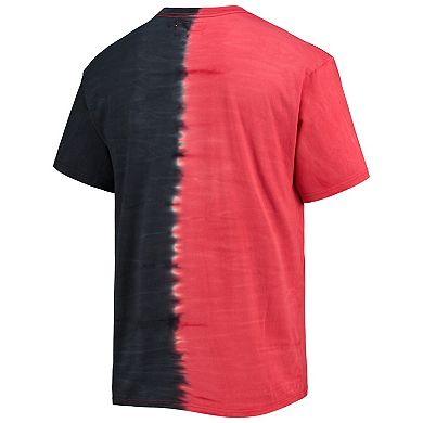 Men's Mitchell & Ness Red Dallas Burn Vertical Tie-Dye Top