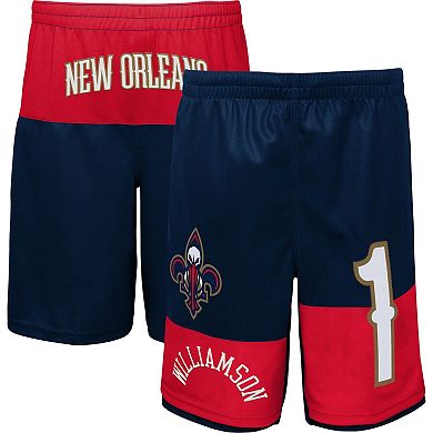 Youth Zion Williamson Navy New Orleans Pelicans Pandemonium Name & Number Shorts