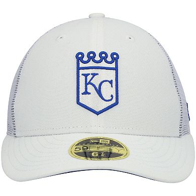 Men's New Era White Kansas City Royals 2022 Batting Practice Low Profile 59FIFTY Fitted Hat