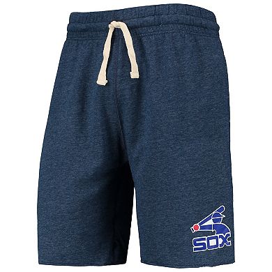 Men's Concepts Sport Heathered Navy Chicago White Sox Mainstream Logo Terry Tri-Blend Shorts
